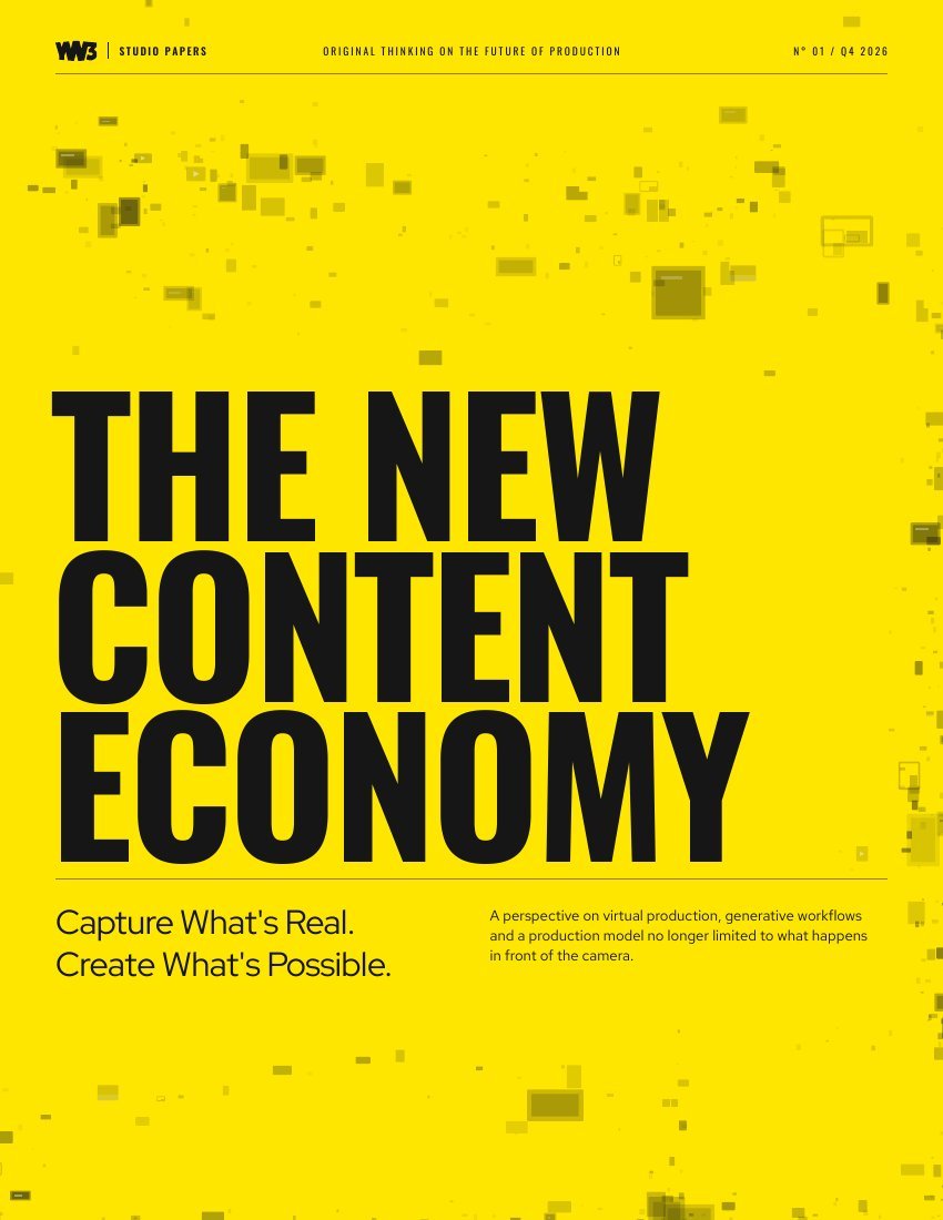 Cover of The New Content Economy, YW3 Studio Papers No. 01, Q4 2026