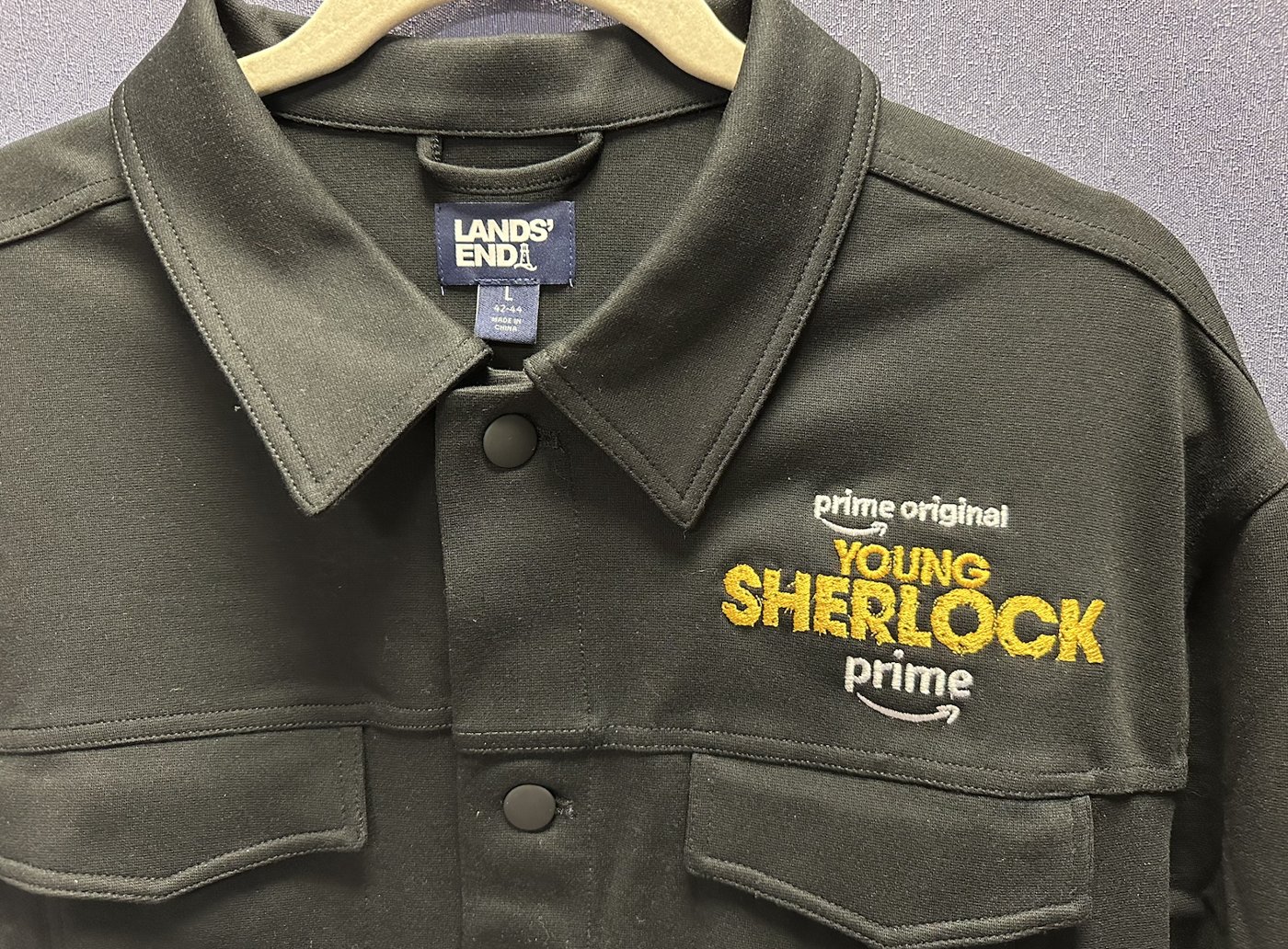 A branded Young Sherlock jacket for the pedicab drivers