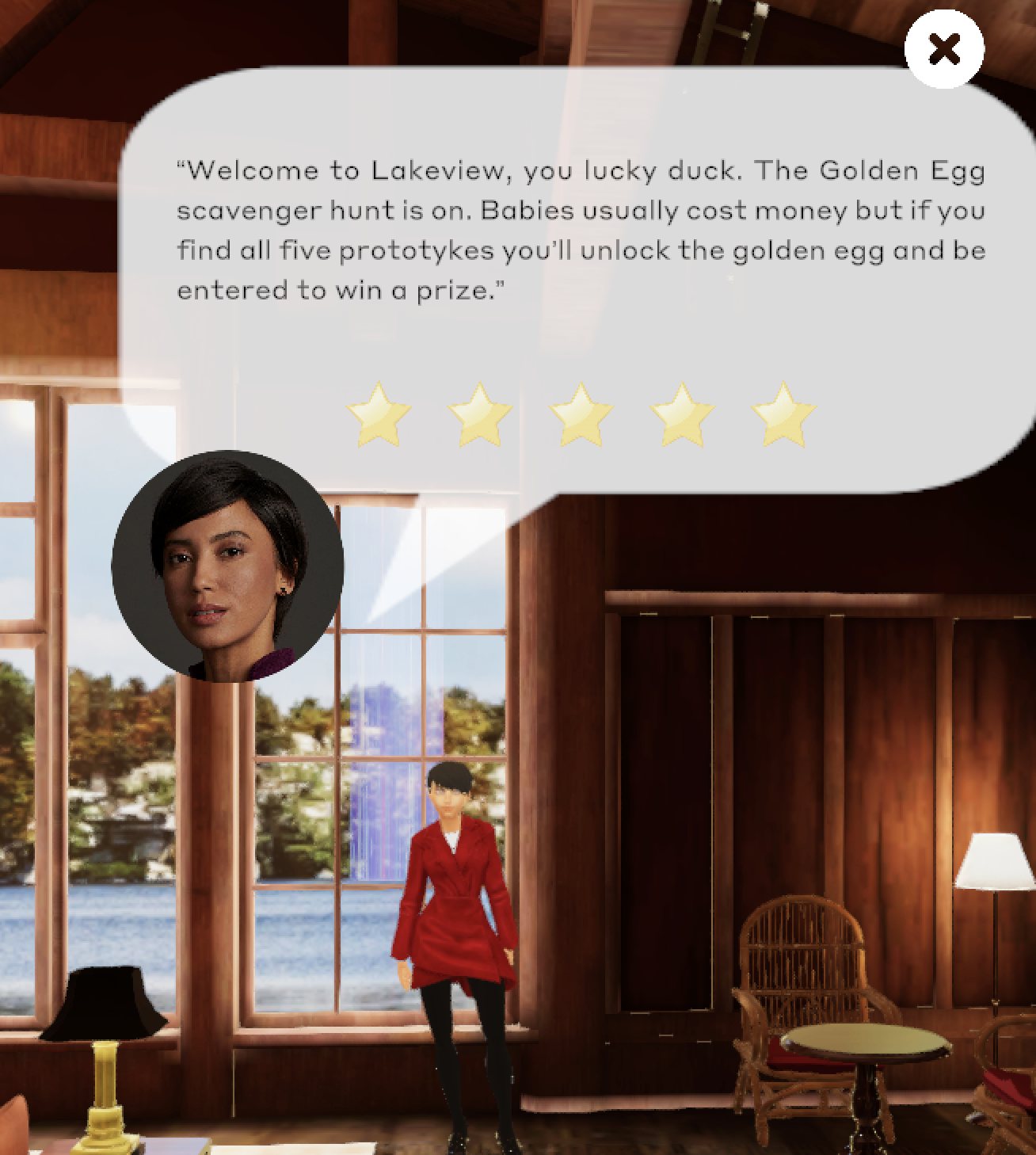Giving Nora stars inside Lakeview